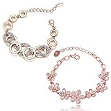 Shining Diva Fashion Collection Gold Plated Charm Bracelet for Women (Rose Gold)(cmb285_8306b_9556b)