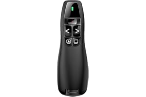 Qui Presentation Clicker Pointer, 328FT Wireless Presenter Remote PPT PowerPoint Clicker, 2.4GHz Presentation Pointer Slide Advancer for Mac, Laptop,