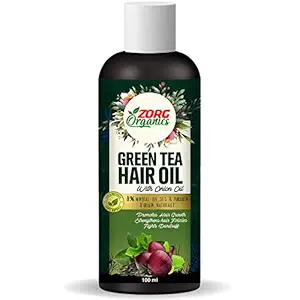Zorg Organics Green Tea Hair Oil with Onion Oil for Hair Improvement Hair Oil (100 ml)