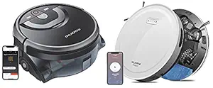 Milagrow AguaBot 21 Floor Mopping Robot (Black) and Seagull Joy Robotic Vacuum Cleaner with 3 Stage Cleaning and APP Control (White) - Combo