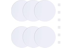 UFURMATE Lot de 6 cache-trous muraux en plastique PVC - Kit de réparation pour sol, plafond et mur - 17,8 cm