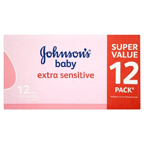 Johnson's Baby Extra Sensitive Wipes 12 x 56 per pack