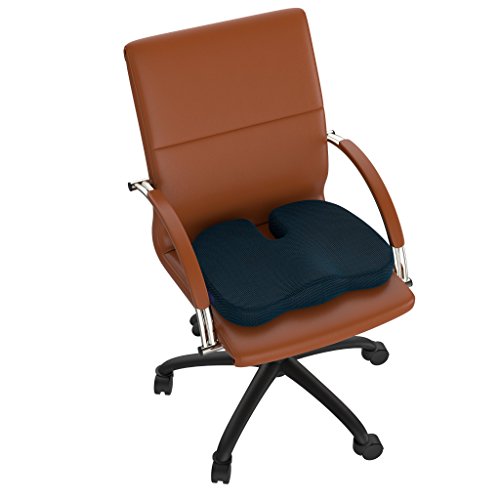 Bonmedico® Orthopädisches Sitzkissen Mit Innovativer Gel-Beschichtung Und Anti-Rutsch Bezug, Wirkt Schmerzreduzierend, Sorgt Für Gerade Körperhaltung Und Steißbein-Entlastung, Geeignet Für Auto, Büro- & Rollstuhl Sowie Reisen (Standard) - 5