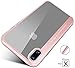 Produktbild iPhone X Hülle ,iPhone X Schutzhülle Transparent , Roreikes Hard Case PC Ultradünn und Leicht Dünn,All-inclusive TPU Silikon transparente Shell Schlankes Anti-Fingerabdruck, Anti-Scratch Cover Schutzhülle für das iPhone X-Rosa