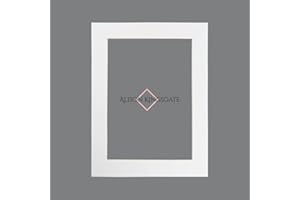 Alison Kingsgate 100x70cm White Picture Mounts for 60x90cm Aperture-Precision Cut Cardboard Photo Mounts with Aperture-Ideal for Posters, Prints & Certificates – Multiple Sizes & Colors Available