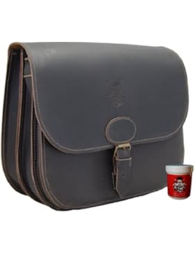 FREIHERR von MALTZAHN Umhängetasche, Schultertasche NIMROD, Made in Germany inkl Lederpflege