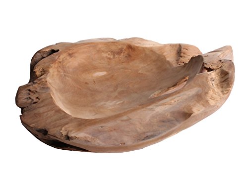 Trendy-Home24 2001 Teak Wurzel / Colombo / Holz / Obst Schale massiv, rund durchmesser 40 cm - 4