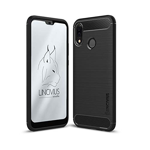 LINCIVIUS  Coque Huawei P20 Lite [TPU Brushed Carbone] Protection Coque Carbon P20 Lite Housse Etui Accessoire