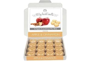 Cera derretida de manzana y canela - 16 x 5 g de cera derretida con aroma a canela y manzana en una caja de presentación - Spotless Leopard