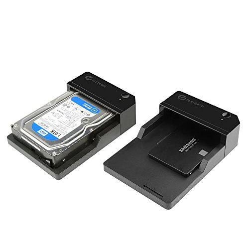 Eletrand 3.5″ USB 3.0 auf SATAIII Externes Festplattengehäuse für 3.5＆2.5-Zoll Desktop-PC HDD und SSD, Hochgeschwindigkeits 5 Gb/s, Unterstützung UASP (Schwarz) - 3