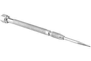 Rankomu Pointe en Carbure Cémenté G2 55HRC Aiguille à Tracer Antidérapante pour Acier Laiton Plastique Verre Céramique, Stylo de Marquage et Poinçonnage, Outil de Poche (128mm, 10mm)