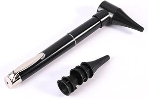 SEIWEI Mini otoscopio, portátil de mano con 3 lupas con 5 cabezales de otoscopio, inspección de otoscopio para médicos, enfermeras, adultos
