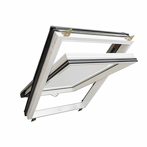 Dachfenster aus Kunststoff Roto mit Eindeckrahmen (74×118) - 2