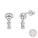 Produktbild MNGGNM 925 Sterling Silber Tier Hund Ohrringe Kristall Zirkonia   Knochen Ohrstecker Für Frauen Mädchen Modeschmuck