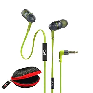 boAt BassHeads 225 Wired in Ear Earphone with Mic (Neon Lime)