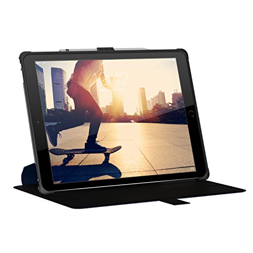 Urban Armor Gear Metropolis Schutzhülle nach US-Militärstandard für Apple 12,9″ iPad Pro – blau (Silbernes Logo) [Smart Keyboard kompatibel | Verstärkte Ecken | Wake/Sleep | Sturzfest | Antistatisch Standfunktion] – IPDPRO12.9-E-CB - 8