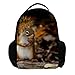 Produktbild Desheze Rucksack Schüler Rucksack Leichte Reise-Rucksack für Damen und Herren,Kleine Eichhörnchen fressen Kiefernkauf27.5x13x40cm