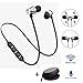 Produktbild Mumuj Bluetooth Sport in-Ear Kopfhörer, V4.2 IPX5 Schweißresistent Stereo Sport Ohrhörer mit 10 Meter Reichweite, eingebautes Mikrofon für iPhone, Huawei und Samsung mit Kopfhörer Tasche (Silber)