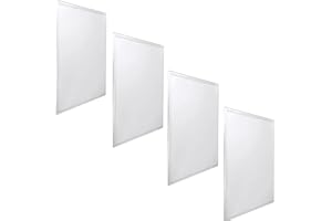 JANDEI - Lot de 4 panneaux LED rétro-éclairés, dimensions 60 x 60 cm, puissance 48 W, couleur blanche neutre 4200 K, 3900 Lumens, Cadre Blanc, pour Encastrer sur Faux Plafond type Armstrong.