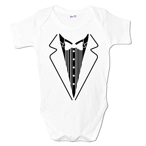 Funny Baby Grow Tuxedo Boy Babies Clothing Cool Fun Gift 3-6 Months White