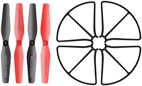 DoDoeleph Syma RC Quadcopter Drone X56W X56 Parts Main Blades Propeller Spare Part + Propeller Protector