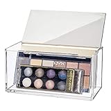 KOMPAKTE FORM: Mit den Maßen von 10,2 cm x 20,3 cm x 10,2 cm passt die stapelbare Aufbewahrungsbox an jeden beliebigen Ort im Bad oder Schminktisch und bietet genügend Platz für Kosmetikartikel.