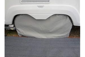 BAGS AND COVERS DIRECT LTD Caravan Twin Axle Parked Wheel Cover/Protector UV Stabilised (Grey)