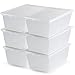 Produktbild 6x Aufbewahrungsbox Sammelbox Spielzeugkiste Schuhbox Set | inkl. Deckel | stapelbar | transparentes Material