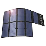 Suaoki 60W Solar Ladegerät 2-Port Beweglicher Solar Panel Ladegerät (18 V DC und 5V USB Dual Ausgang Ladegerät) für Laptop, Akku, Netz Bank, iPad, iPhone und Andere Digitale Geräte