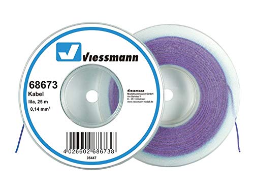 Preisvergleich Produktbild Viessmann 68673 Kabelring, Litze, 25m, 0,14 mm², lila