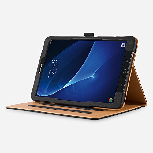 Galaxy Tab A 10.1 Hülle, E-Tree Smart Hülle Schutzhülle Tasche Folio PU-lederne Cover für Samsung Galaxy Tab A 10.1″ (SM-T580 / T585) Tablet – Schwarz - 6
