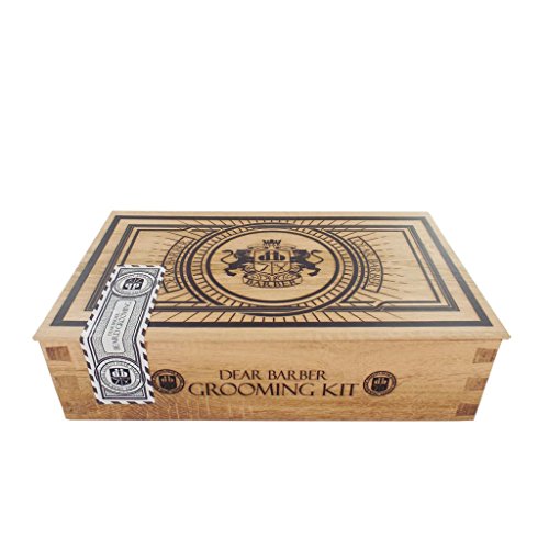 41c2aT9%2BNWL Dear Barber Beard Grooming Men's Set Collection, Beard Oil 30ml, Beard Balm 30ml And Beard Comb