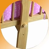 Komplette Babywiege Babybett Stubenwagen Schaukelwiege Wiege Babybett rosa 51365-03 - 3