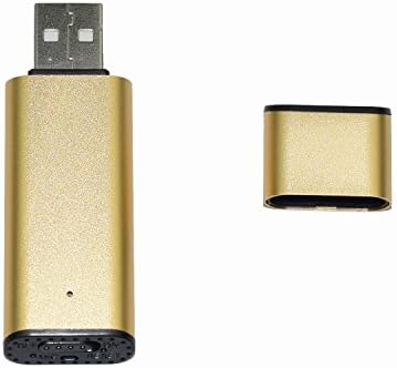 8GB USB Digital Audio Voice Recorder for Mac &amp; PC, Portable Rechargeable Spy Recorder USB 2.0 Flash Drive Memory Stick for TV,Class, Lecture,Recording Interviews, Meetings and Students Learning (Gold)