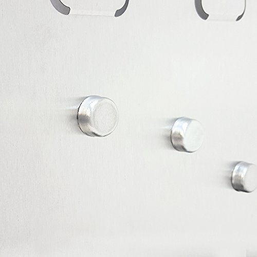 COM-FOUR Edelstahl Schlüsselbrett Schlüsselleiste Magnetwand (Variante 2) - 5