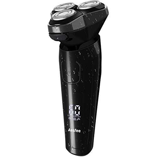 Rasoio Barba Elettrico Uomo con 3 Testine Rotanti, Impermeabile Umida e Secca Rasoio Elettrico Ricaricabile per Rasatura Regolabarba Regolatore Barba