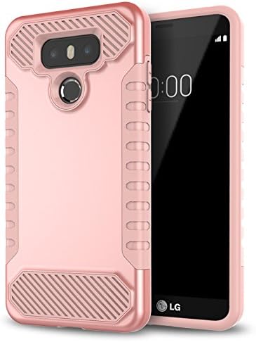 LG G6 Case,iMount Impact Resistant Shock-Absorption Case,Dual Layer Armor Full-Body Protective Case for LG G6,Rose Gold
