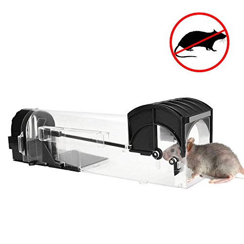 Preisvergleich Produktbild Migimi Mausefalle lebend, Rattenfalle Lebendfalle Umweltfreundliche Mäusebekämpfung, Professinonelle Kastenfalle für Garten & Haus