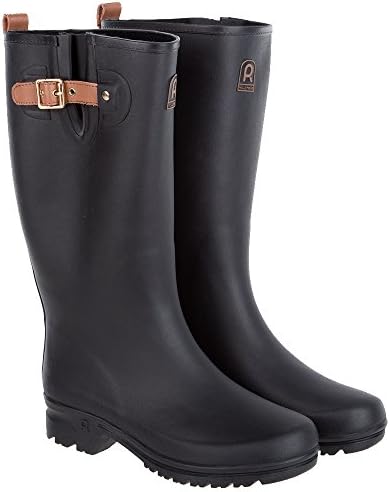 Rouchette Women's Full Length Buckled Wellington Boots, For festival, Farm Work and More UK 6.5