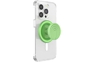 PopSockets: PopGrip Round para MagSafe - Anillo Adaptador para MagSafe Incluido - Soporte y Agarre para Teléfonos Móviles y Carcasas con un Top Intercambiable - PopOut Curves Matcha Dew