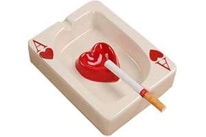 KNBG Posacenere in ceramica creativa fai da te portatile moderno posacenere poker all'aperto da interno da tavolo Posacenere per sigari vassoio fumatori Ash decorazione alla moda regalo da fatto a mano