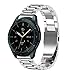 Produktbild BZLine® Armband für Samsung Galaxy Watch 42 mm/46 mm, Luxus Edelstahl Armband Ersatzband Edelstahl Verschluss mit Repair Tool Anpassen für Samsung Galaxy Watch 42mm/46mm (Silber, 42 mm)