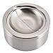 Produktbild gfjfd Stainless Steel Cigarette Ashtray Ash Storage Case Gifts Windproof Ashtray with Lid Round Cigar Smoking Accessory Silver