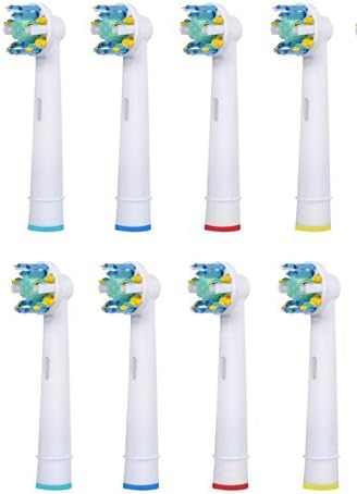 Oral B Floss Action Toothbrush Heads by Milos / 8 Pack Toothbrush Heads Oral B Compatible / Replacement Toothbrush Heads
