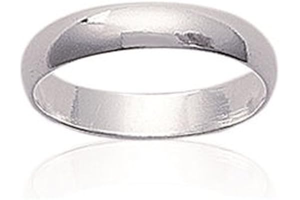 Les Plaisirs de Stella Bague Argent 925/000 - Alliance Mixte Homme Femme Largeur 4mm