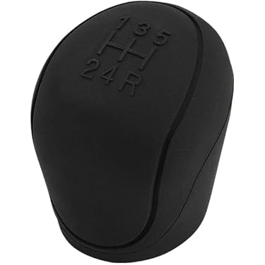 Qii lu Pomello del cambio, pomello del cambio universale a 6 marce per veicolo veicolare con leva del cambio PU con 3 tubi(Nero