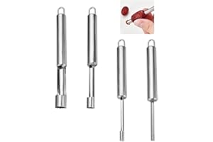 DKDXID 4 Piezas Descorazonador de Manzanas Acero Inoxidable Saca Corazon Manzana Descorazonador de Frutas y Verduras Quita Corazones Manzana Apple Core Remover para Cereza Hawthorn Red Date Coring
