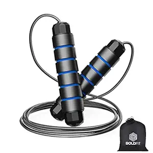 Boldfit Skipping Rope for Men, Women & Children - Jump Rope for Exercise Workout & Weight Loss - Tangle Free Jumping Rope for Kids