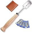 Qooner Bread Bakers Lame Cutter Slashing Tool Dough Making Razor Wood Handle Bakeware for DIY Bread Dough Bakeware Kitchen