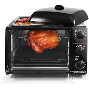 MaxiMatic ERO-2008S Elite Cuisine 6-Slice Toaster Oven with Rotisserie and Grill/Griddle Top by Maximatic